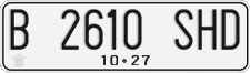 License plate of Indonesia, Regular plates