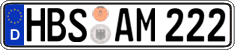 German license plate, Regular plates