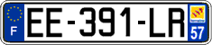 French license plate, SIV (ordinary)