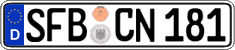German license plate, Regular plates