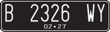 License plate of Indonesia, Regular plates