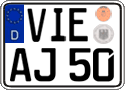 German license plate, Regular plates