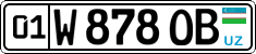 License plate of Uzbekistan, Private owners