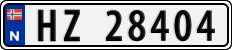 License plate of Norway, Cars