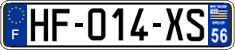 French license plate, SIV (ordinary)