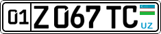 License plate of Uzbekistan, Private owners