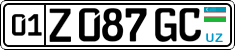License plate of Uzbekistan, Private owners
