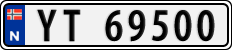 License plate of Norway, Cars
