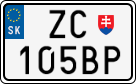 License plate of Slovakia, Motorcycles