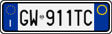 License plate of Italy, Cars (1994 year series)
