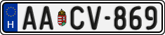 license plates of Hungary, Regular plates (2022)