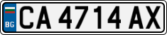 License plate of Bulgaria, Cars