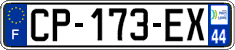 French license plate, SIV (ordinary)