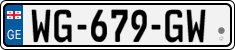License plate of Georgia, Cars (2014)