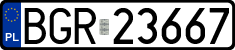 License plates of Poland, Regular car plates