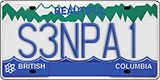 British Columbia, Vanity Plates