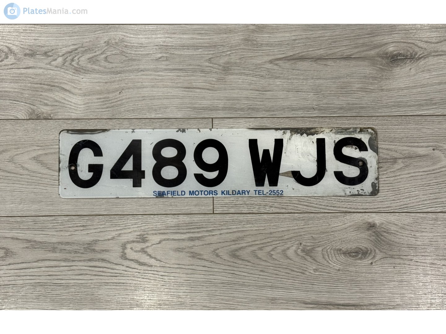 G489WJS, License plate without vehicle 
