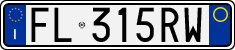 License plate of Italy, Cars (1994 year series)