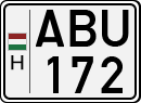 license plates of Hungary, Cars (1990)