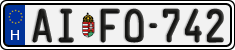 license plates of Hungary, Regular plates (2022)