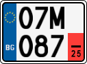 License plate of Bulgaria, Temporary