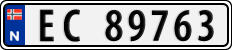 License plate of Norway, Cars