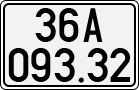License plate of Vietnam, Cars