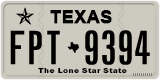 Texas, Regular plates (2012) (АBC-1234)