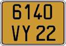 French license plate, FNI