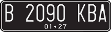 License plate of Indonesia, Regular plates