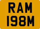 License plate of the United Kingdom, 1963 year system