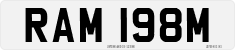 License plate of the United Kingdom, 1963 year system