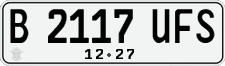 License plate of Indonesia, Regular plates