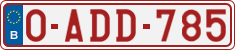 License plate of Belgium, Regular plates (2010)