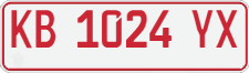 License plate of Indonesia, Temporary