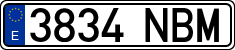 License plates of Spain, Ordinary (2000)