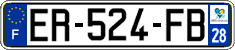 French license plate, SIV (ordinary)