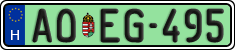 license plates of Hungary, Regular plates (2022)