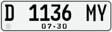 License plate of Indonesia, Regular plates