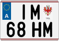 License plate of Austria, Regular plates