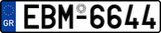 License plate of Greece, Cars