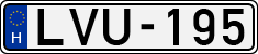 license plates of Hungary, Cars (1990)