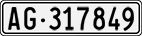 License plate of Switzerland, Cars