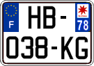 French license plate, SIV (ordinary)
