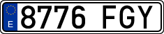License plates of Spain, Ordinary (2000)