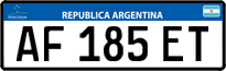 License plate of Argentina, Cars (Mercosur, AB 123 CD)