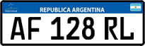 License plate of Argentina, Cars (Mercosur, AB 123 CD)
