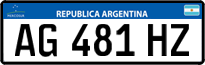 License plate of Argentina, Cars (Mercosur, AB 123 CD)
