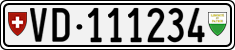 License plate of Switzerland, Cars