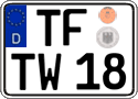 German license plate, Regular plates
